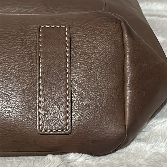 Frye Mindy Large Brown Leather Tote shoulder bag Purse - Picture 5 of 13